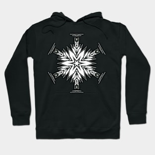 23C Unique Black White Abstract Mandala Hoodie